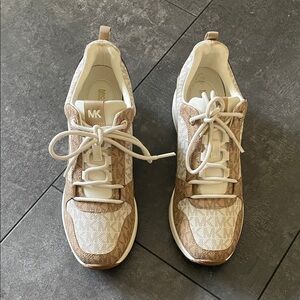 Michael Kors Women's Cream and Tan Sneakers